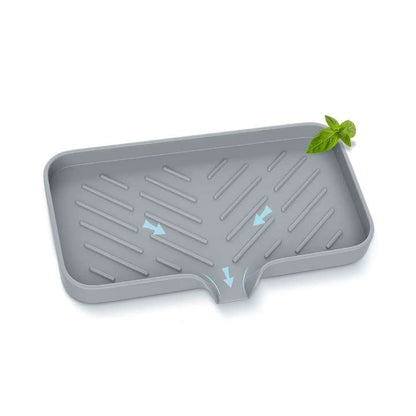 Sink Silicone Tray with Drain | Kitchen Sponge Holder | Soap Dish Organizer | Silicone Countertop Draining Tray for Kitchen & Bathroom