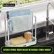 DOUBLE POLE Kitchen Sink Sponge & Brush Holder | Detachable Towel Rag Hanger | Multi‑Purpose Organizer for Sink, Bathroom & Countertop | Durable Storage Rack