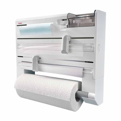 Wall-Mounted Kitchen Roll Holder Roll Holder - Foil and Paper 4-in-1