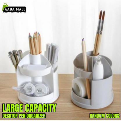 Desktop pen organizer multi-compartment storage box