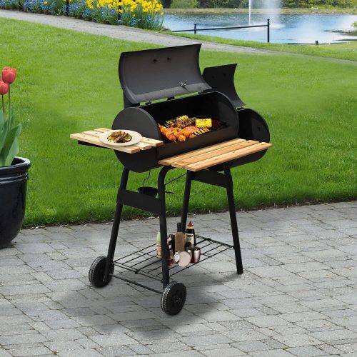 Large Charcoal BBQ Grill Outdoor Garden Barbecue Grill Heating Heat Smoker New - AABA MALL