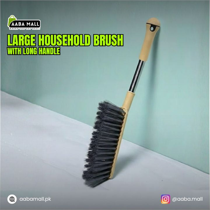 Large Bed Brush with Long Handle – Soft Bristle Household Cleaning Tool
