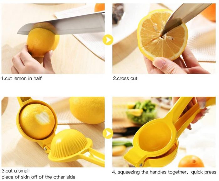 Lemon Squeezer Stainless Steel Lemon Press for Effortless Juice Extraction - AABA MALL