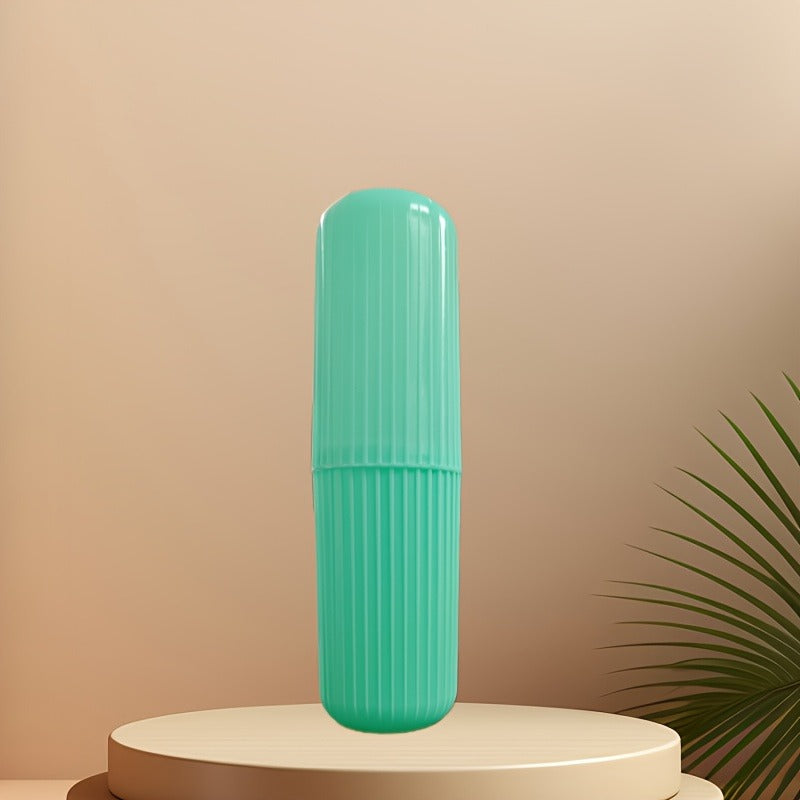 Travel Toothbrush Holder – Portable Plastic Storage Case for Toothbrush & Stationery (Random Color)