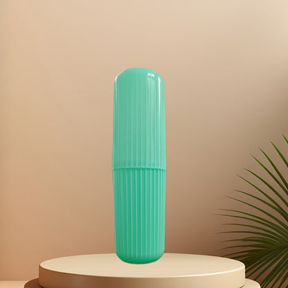 Travel Toothbrush Holder – Portable Plastic Storage Case for Toothbrush & Stationery (Random Color)