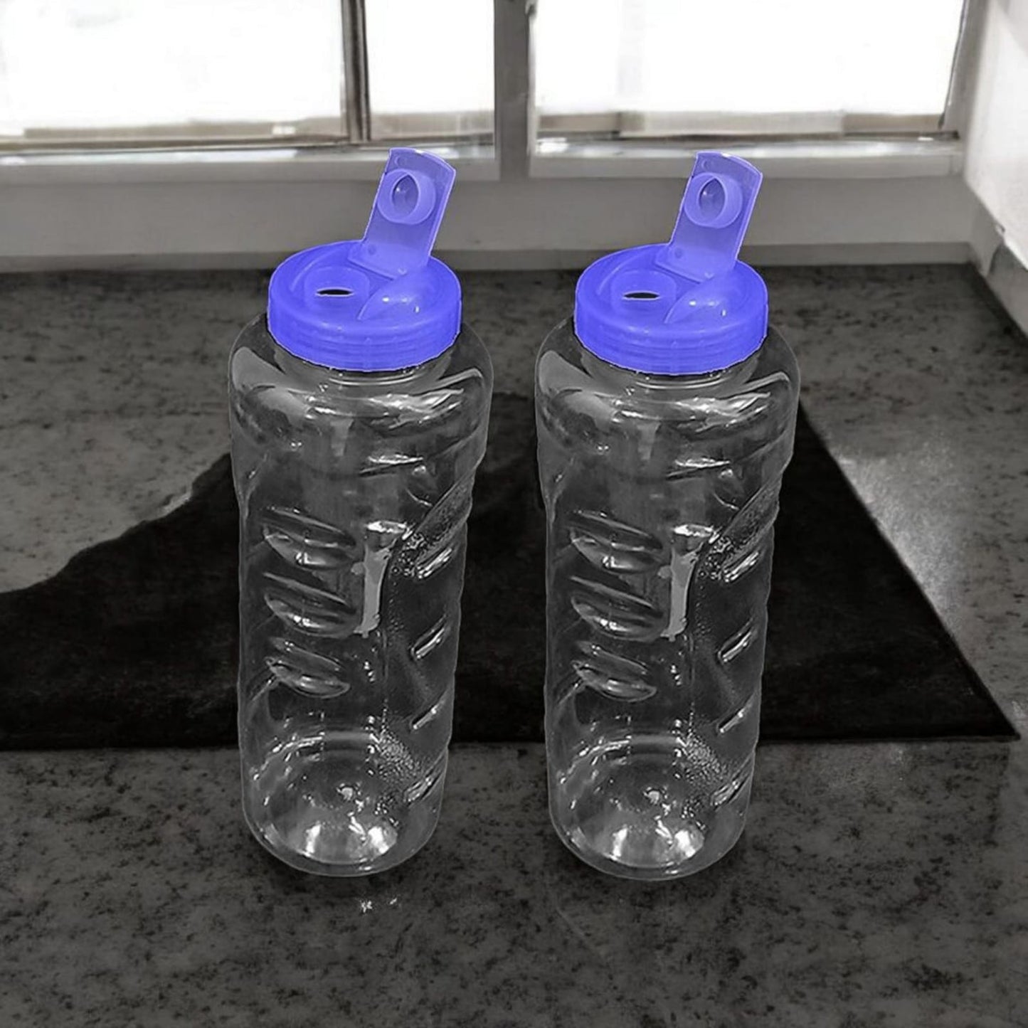 Long Diamond Bottle Flip Top Design Unbreakable PET Water Bottle -1200 ml
