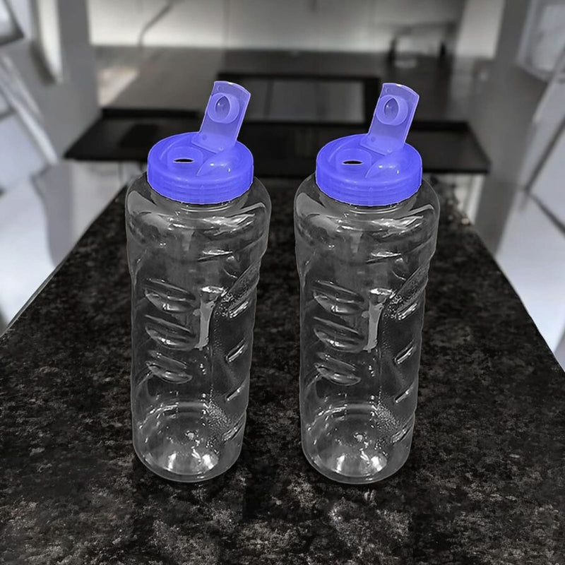 Long Diamond Bottle Flip Top Design Unbreakable PET Water Bottle -1200 ml - AABA MALL