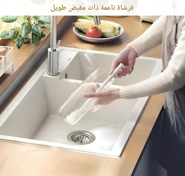 Durable 360 degree flexible silicone bottle cleaner tool