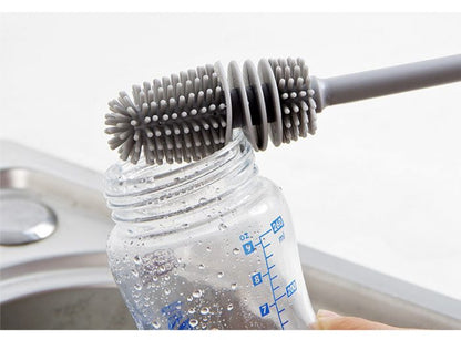Household Creative Kitchen Long Handle Brush - Soft Rubber Silicone Cleaning Brush - AABA MALL