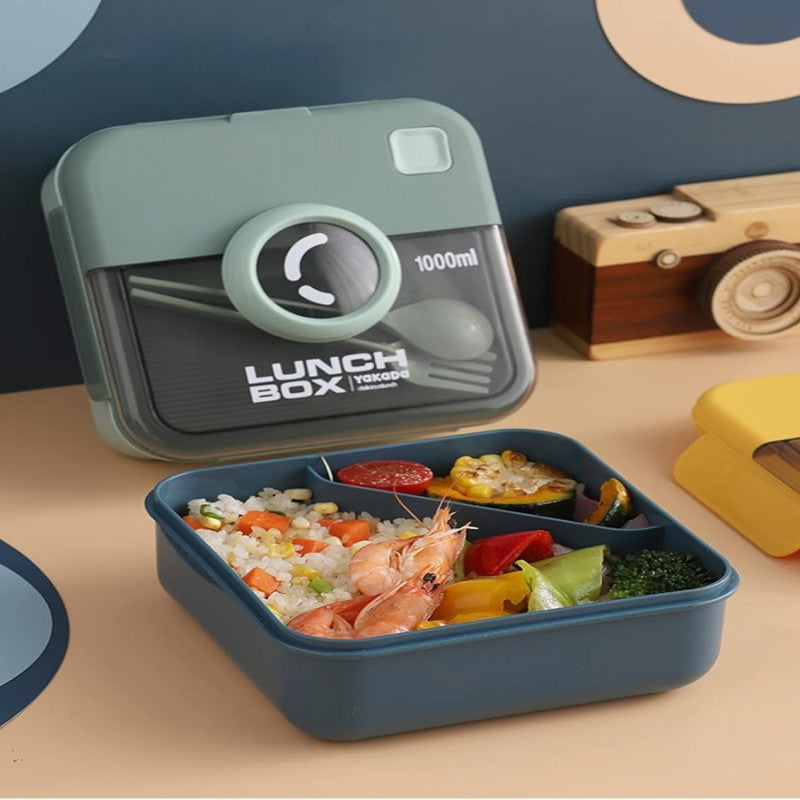 Single-layer square shape plastic lunch box - AABA MALL