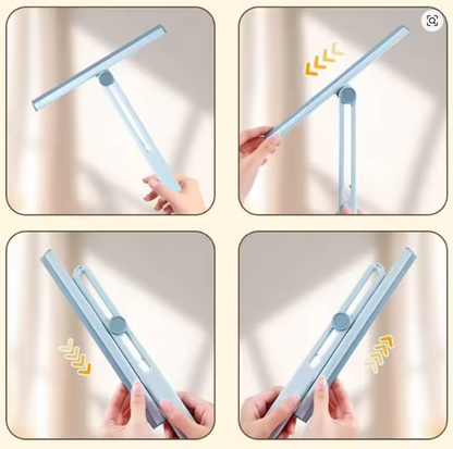 Foldable glass and floor cleaning wiper