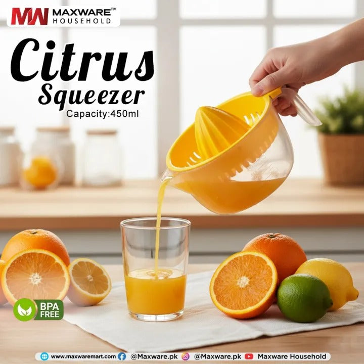 Manual acrylic citrus squeezer 450ml for lemon and orange
