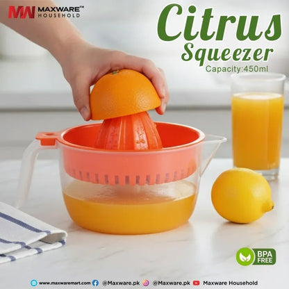 Manual acrylic citrus squeezer 450ml for lemon and orange