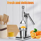 Manual Citrus Juicer Press ? Aluminium Chrome-Plated Commercial Grade Lever Juicer