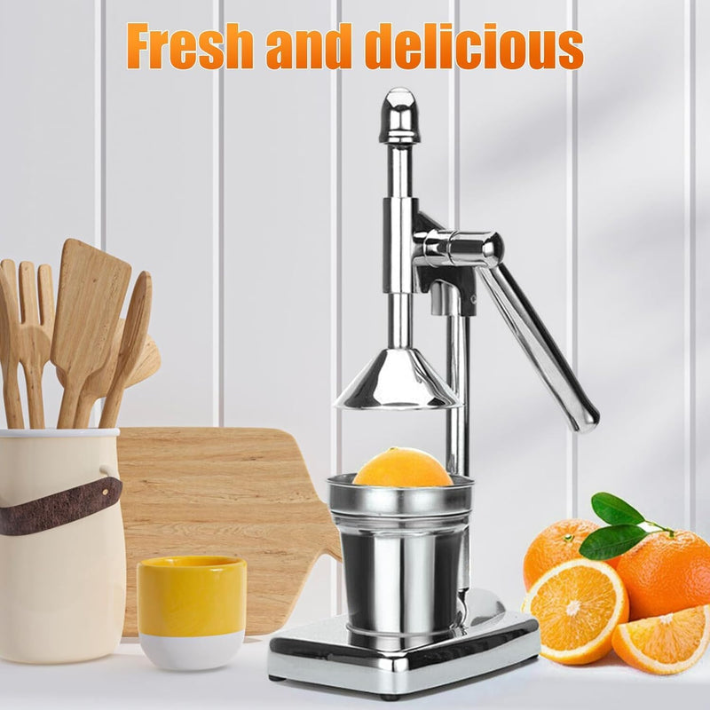 Manual Citrus Juicer Press ? Aluminium Chrome-Plated Commercial Grade Lever Juicer