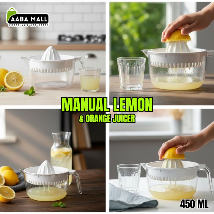 Manual acrylic citrus squeezer 450ml for lemon and orange