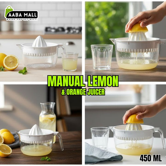 Manual acrylic citrus squeezer 450ml for lemon and orange