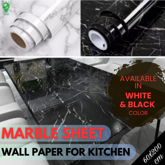 Black Marble Sticker Thicken Waterproof Self-Adhesive for Countertops Removable Peel and Stick Wallpaper Wall DIY Design for Kitchens