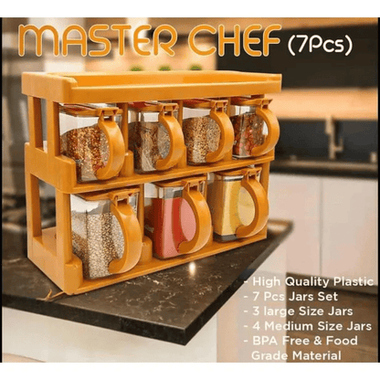 Kitchen Spice Organizer Rack 7 Jars