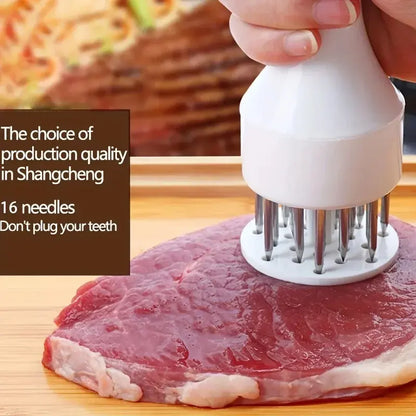 Close-up of tenderizer head with marinade injection needles