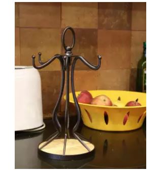 1 X Creative Rustic Metal Coffee Mug Tree Holder Organizer, Display Rack with 6 Hooks for Large Mugs on Kitchen