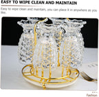 Metal Cup & Glass Stand Organizer – Round Holder for Drinking Glasses, Tea & Coffee Cups | Kitchen Counter Drying Rack & Living Room Storage