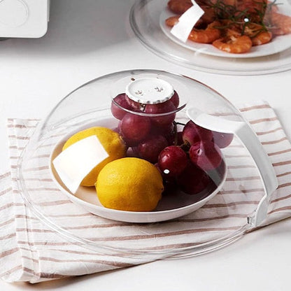 microwave splash-proof lid with handle transparent cover
