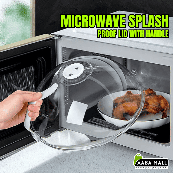 microwave splash-proof lid with handle transparent cover