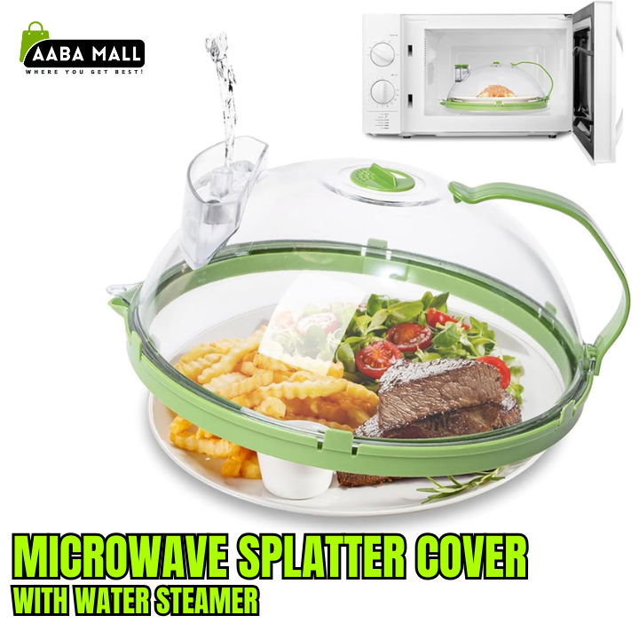 microwave splatter cover with water steamer