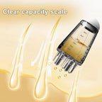 Mini portable hair oil applicator bottle and scalp massager tool, leakproof design for hair growth treatments and essential oils