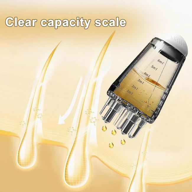 Mini portable hair oil applicator bottle and scalp massager tool, leakproof design for hair growth treatments and essential oils