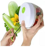 Mini Speedy Chopper Manual Hand Pull Vegetables Mini Turbo Cutter - AABA MALL