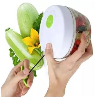 Mini Speedy Chopper Manual Hand Pull Vegetables Mini Turbo Cutter - AABA MALL