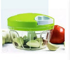 Mini Speedy Chopper Manual Hand Pull Vegetables Mini Turbo Cutter - AABA MALL