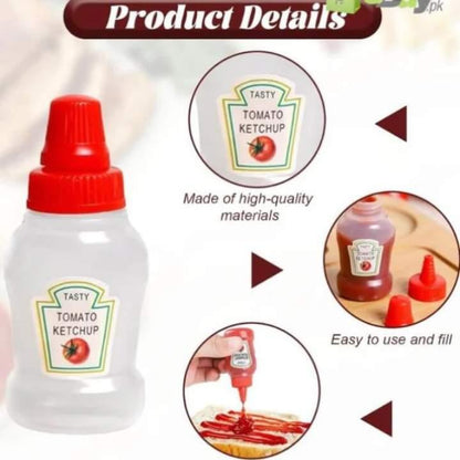 Mini Portable Condiment Squeeze Bottles | Leakproof Ketchup, Mayo & Sauce Dispensers for Lunch Boxes