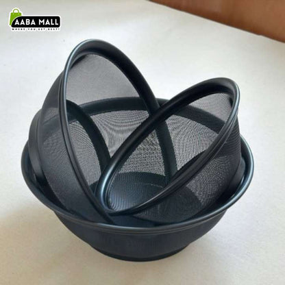 Modern & Elegant Stainless Steel Fruit Basket Set (9, 10 & 11 inch) | Premium Mesh Wire Vegetable Holder | Rust‑Proof Decorative Kitchen Counter Organizer & Tableware Storage Bowl