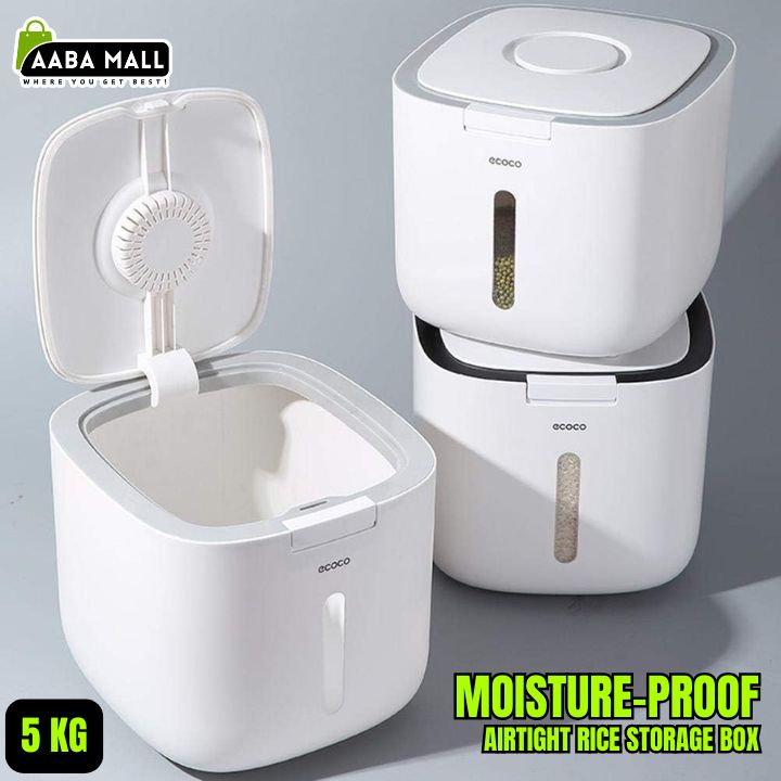 Airtight 5kg Rice Storage Box with Moisture-Proof Lid