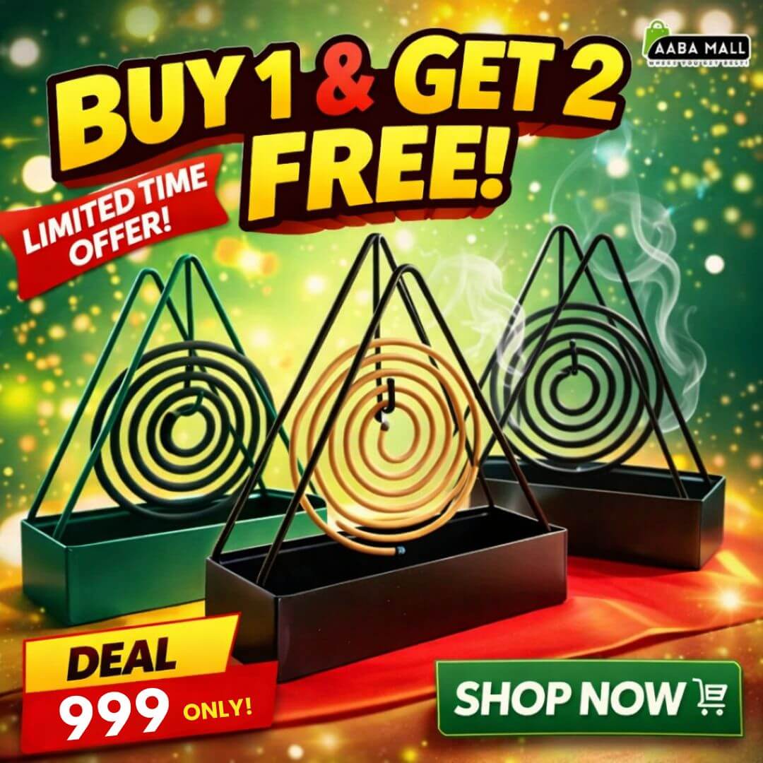 Promotional image of incense holders with 'Buy 1 & Get 2 Free' offer on a festive background.