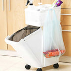 Kitchen trolley with garbage bin