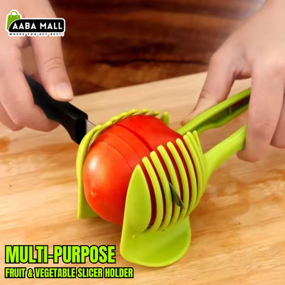fruit slicer, vegetable cutter, tomato cutter, lemon slicer, potato slicer, egg cutter, onion holder slicer, kitchen cutting tool, multi-purpose slicer, food prep gadget.