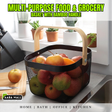 Grey Mesh Simplify Basket with Bamboo Handle ? Multi-Purpose Shower Caddy & Grocery Tote Bag