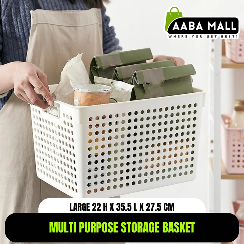 Multi-Purpose Plastic Storage Basket Box - AABA MALL