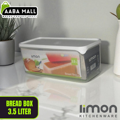 Large Bread Box With Locking Lid - 3.5 Liter ( 12.2 x 5.4 x 5 ) Inch LIMON IRAN)