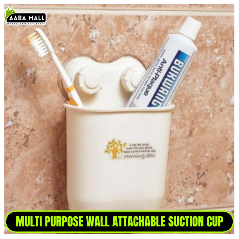 Multi-Purpose Suction Cup Hanger | Wall-Mount Bathroom Hook for Washing Kits | Durable & Reusable Adhesive-Free Hanger - AABA MALL