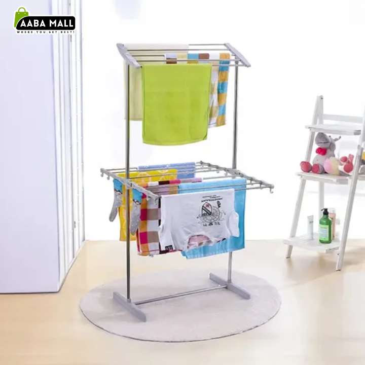 Multi‑Functional Stainless Steel Clothes Drying Rack | Foldable Laundry Stand for Indoor & Outdoor Use
