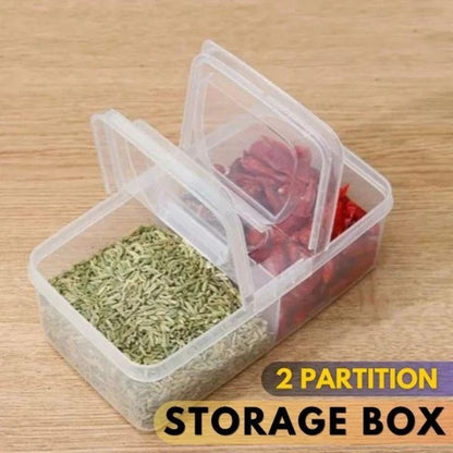 Multi‑Grid Large Storage Case | Kitchen Accessories Spice Seasoning Storage Box Organizer