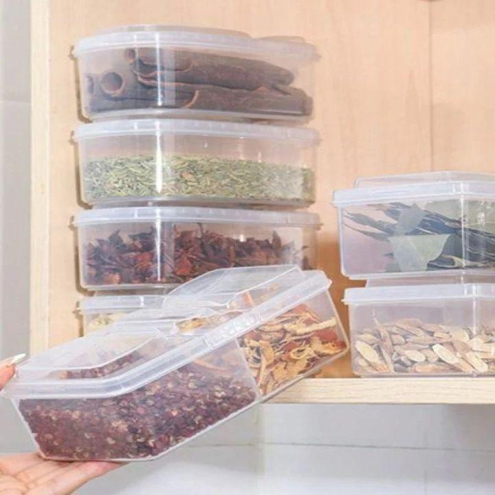 Multi‑Grid Large Storage Case | Kitchen Accessories Spice Seasoning Storage Box Organizer