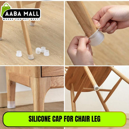 Silicone Chair Leg Cap - Furniture Table Feet Cover Bottom Pad - Rubber Floor Protector - Anti-Slip Sturdy Slider Glide Easily Move Eliminate Noise Waterproof