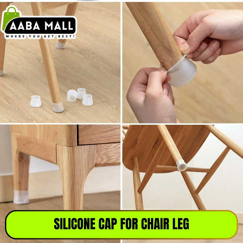 Silicone Chair Leg Cap - Furniture Table Feet Cover Bottom Pad - Rubber Floor Protector - Anti-Slip Sturdy Slider Glide Easily Move Eliminate Noise Waterproof - AABA MALL