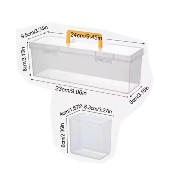 Multi‑Purpose Storage Box with Handle – 6 Removable Compartments for Spices, Cables, Crafts & More